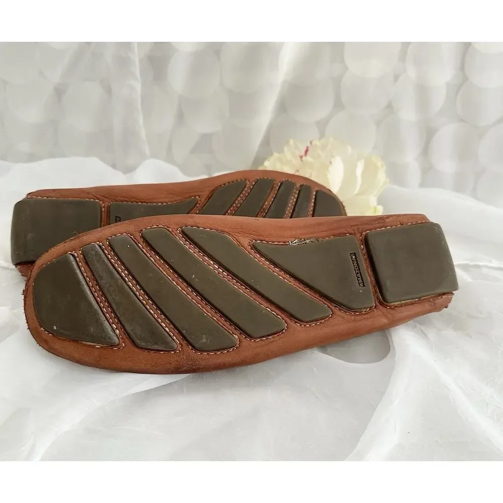 Robert Zur Mens size 11 M Brown GLOVE Leather Driver Loafers Moccasin Shoes